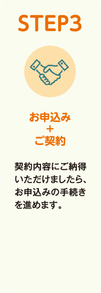 STEP3 お申込み＋ご契約