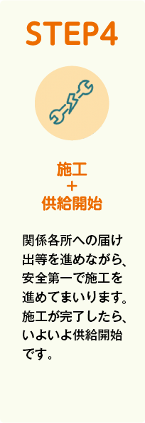 STEP4 施工＋供給開始